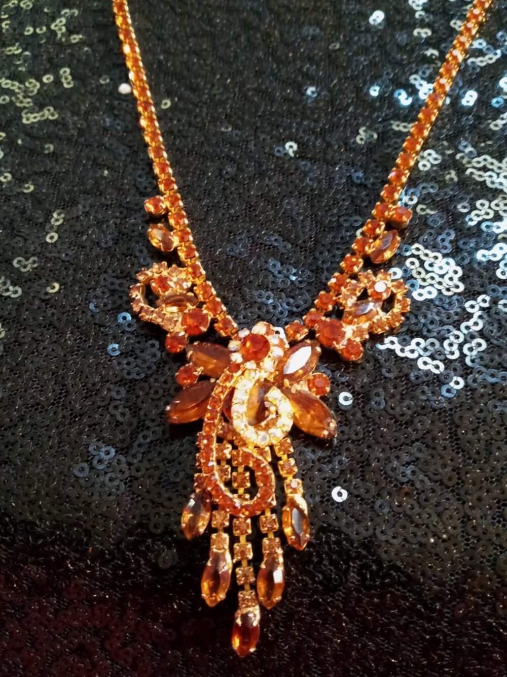 RARE! GORGEOUS VINTAGE ELEGANCE JULIANA RHINESTONE DEMI PARURE SET - Picture 3 of 8